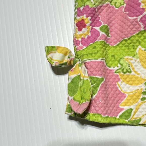 Lilly Pulitzer Vintage Captis Pants Size 12 Alligator Floral Print Textured Bows - Picture 5 of 11